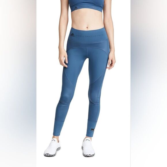 Adidas by Stella McCartneyTrain Bt Tight Leggings Vista Blue Women's Small - Picture 1 of 8